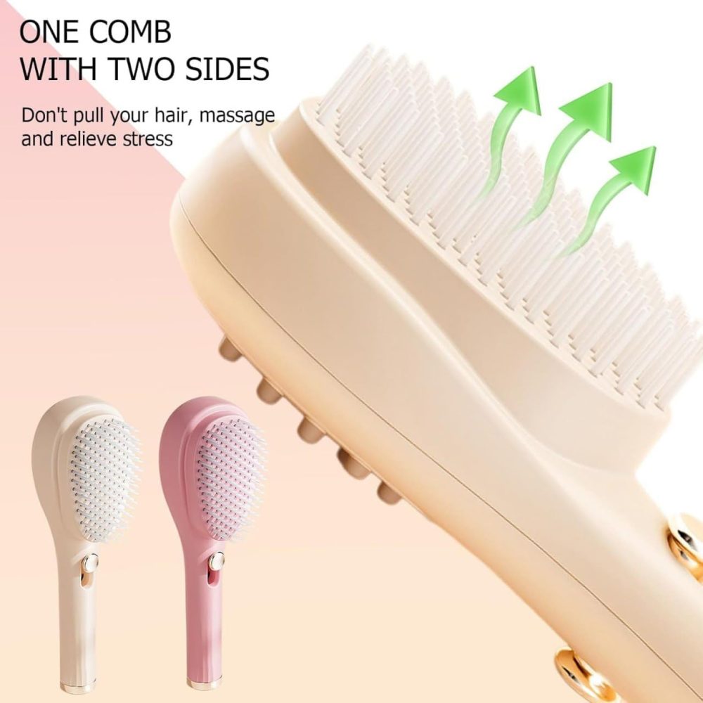Self cleaning hair brush