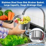Steel sink strainer basket
