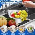 Steel sink strainer basket