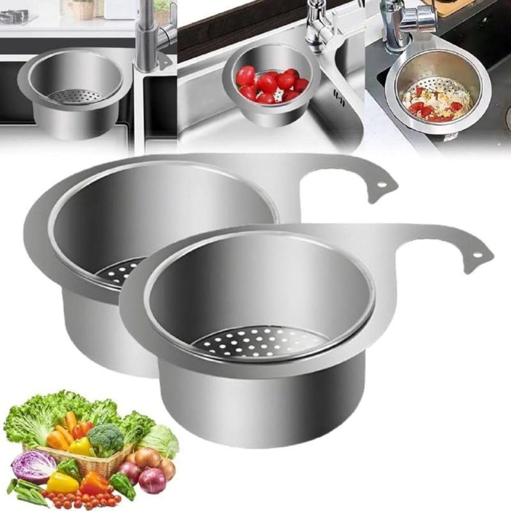 Steel sink strainer basket
